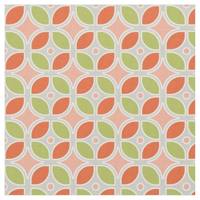 Tissu Décor moderne moderne mi-siècle rétro Carré Motif (Fermer)
