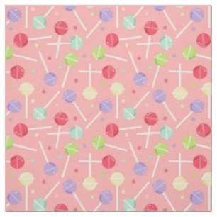 Tissu Decora Kei Pastel Candy Lollipops Motif