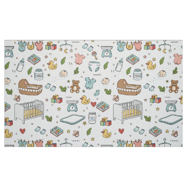 Tissu décoratif ourson canard pastel (Fat Quarter)