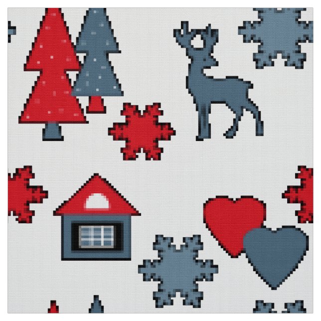 Tissu Décorations de Noël (Échantillon)