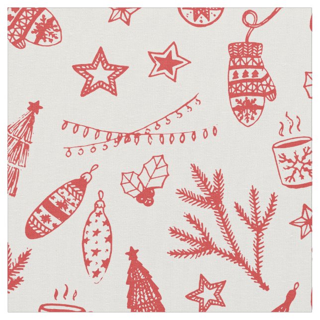 Tissu Décorations de Noël à la main (Fermer)