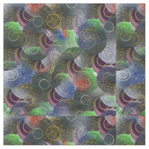 Tissu Découpage de pelouses colorées,