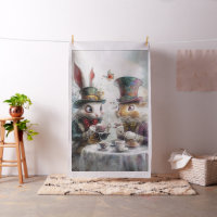 Découpage lapins lunaires en Alice Wonderland