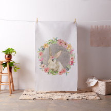 Tissu d'édredon de crèche de lapin de région