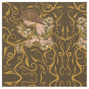 Tissu Déesse druide estivale