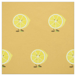 Tissu Demi de citron de sourire