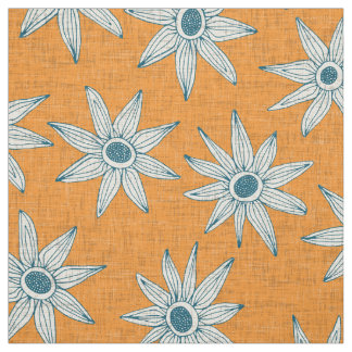 Tissu demi-tangerine bleue