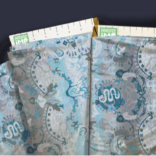 Tissu Demiboy Fide Drapeau Couleurs Dragon Damask Fabric