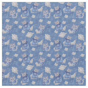 Tissu Denim Jeans avec chatons et dentelles répétées