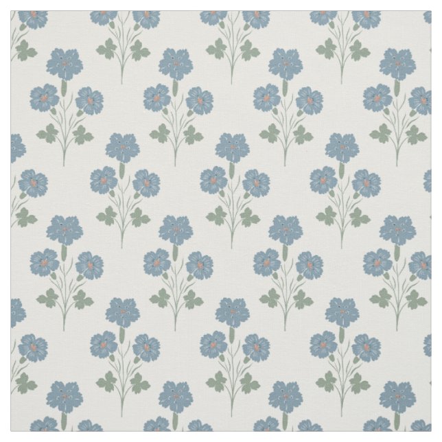 Tissu Denim poussiéreux et botanique côtière pêche (Échantillon)
