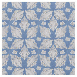Tissu Denim texturé avec dentelle Répéteurs sans couture