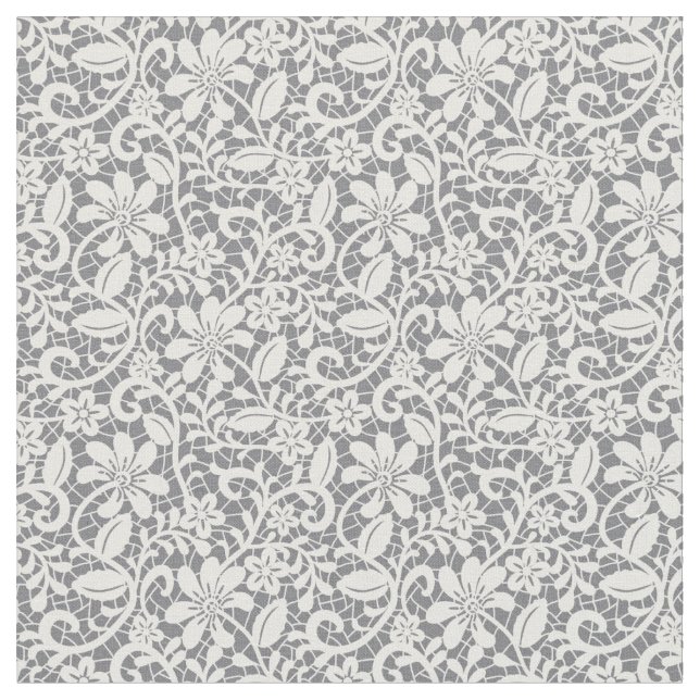 Tissu Dentelle blanche 1 (Fermer)
