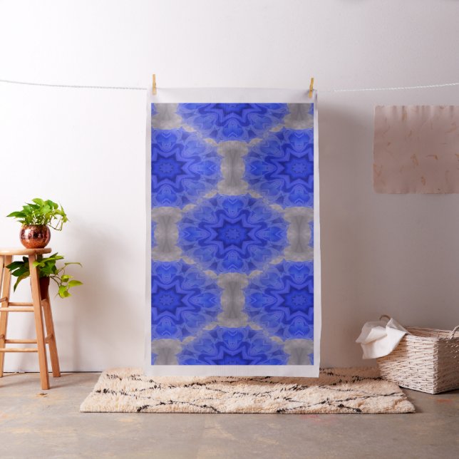 Tissu Dentelle bleue amour... (In Situ)