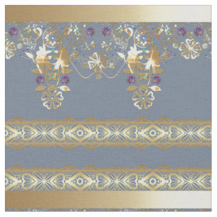 Tissu Dentelle d'or
