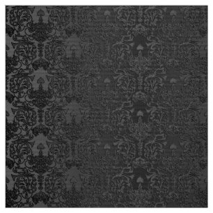 Tissu Dentelle noire élégante de damassé
