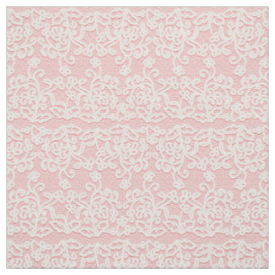 Tissu Dentelle rose pâle, blanc, vintage, victorien, gi