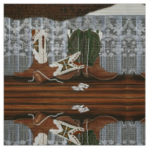 Tissu Dentelles et bottes