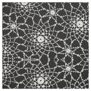 Tissu Dentelles tachées Noires Et Blanches