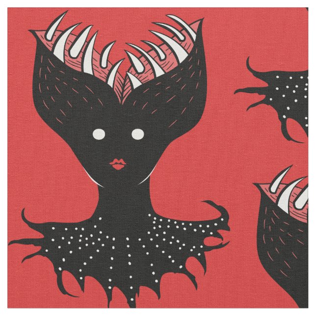 Tissu Déplaisant Demon Girl Dark Gothic Caractère Avec D (Fermer)