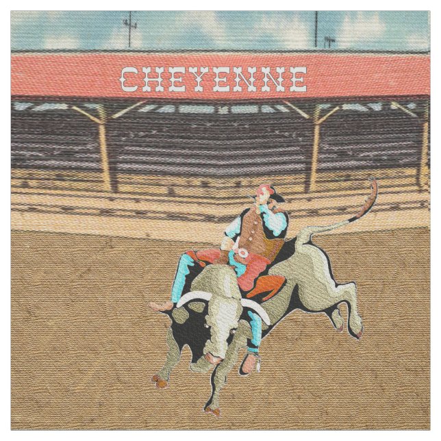 Tissu d'équitation de Taureau de cowboy de rodéo (Échantillon)
