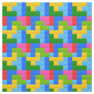 Tissu Des briques d'enfants de couleur créatrice. Bâti