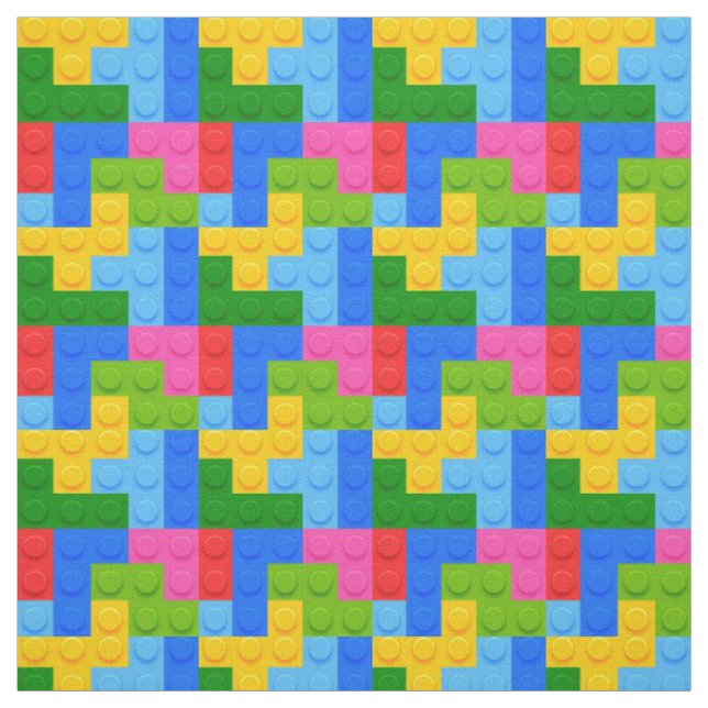 Tissu Des briques d'enfants de couleur créatrice. Bâtime (Échantillon)