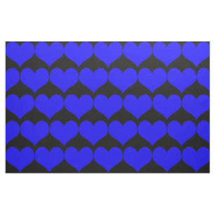 Tissu des coeurs bleus