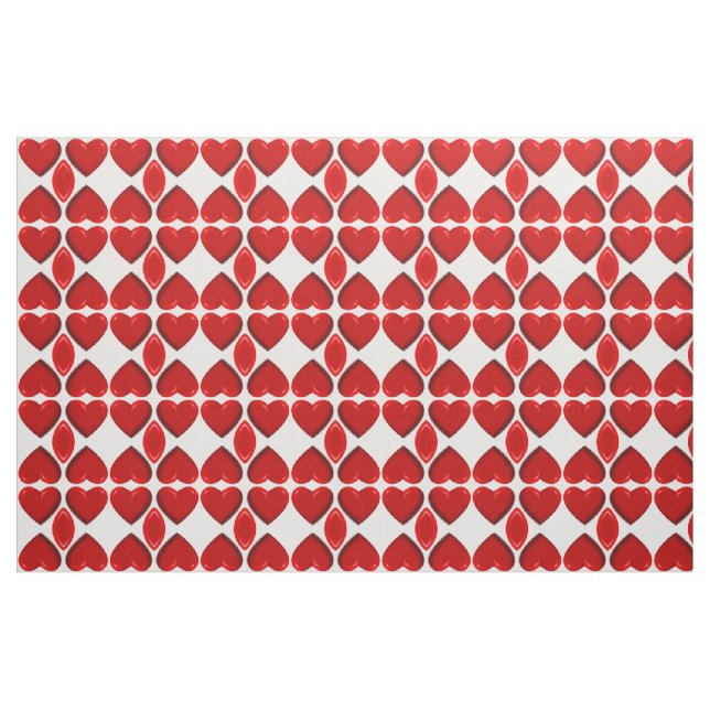 Tissu des Coeurs rouges (Yard)