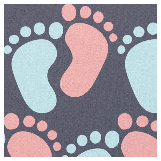 Tissu Des empreintes de pas mignons pour enfants (Fermer)