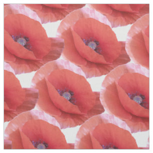 Tissu des pavots rouges.