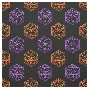Tissu Dés RPG Gamme de table d'Halloween violet orange