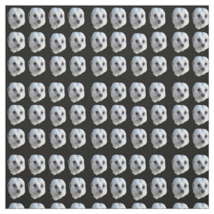 Tissu Des Visages De Meerkat Blanc Sur Noir,
