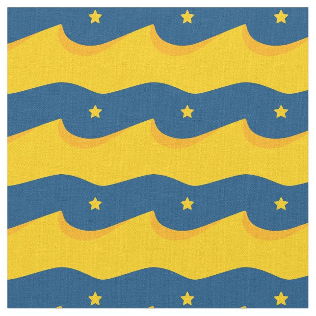 Tissu Desert in the night - a blue and yellow pattern (Fermer)