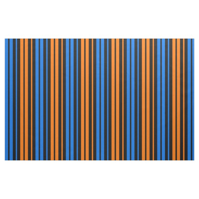 Tissu Design à rayures verticales bleu orange bleu   (Fat Quarter)
