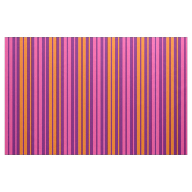 Tissu Design à rayures verticales rose orange violet   (Fat Quarter)