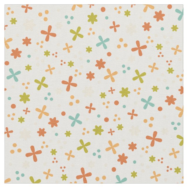 Tissu Design abstrait coloré avec fleurs (Fermer)