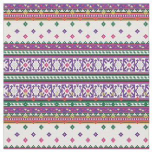 Tissu Design d'art populaire géométrique coloré avec 