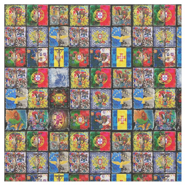 Tissu Design d'art populaire portugais (Fermer)