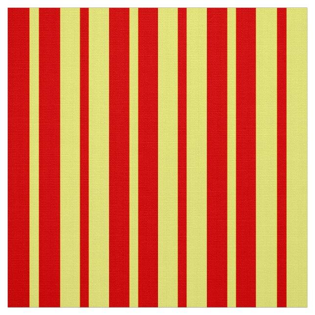 Tissu Design de bandes rouge et jaune (Échantillon)