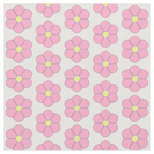 Tissu Design de fleurs roses (Fermer)