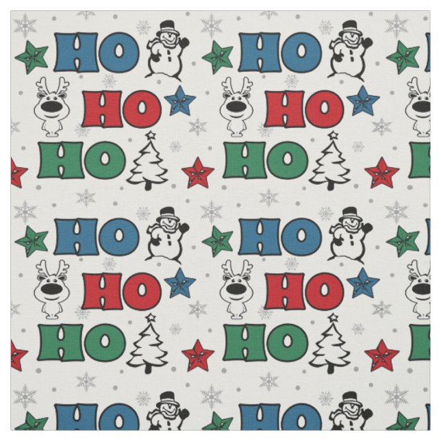 Tissu Design de Noël Ho-Ho-Ho (Échantillon)