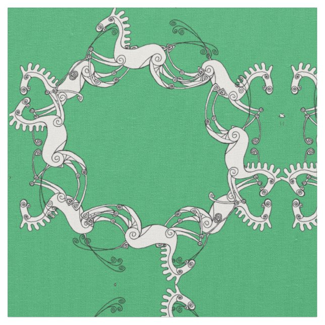 Tissu Design de noeud de chevaux irlandais (Fermer)