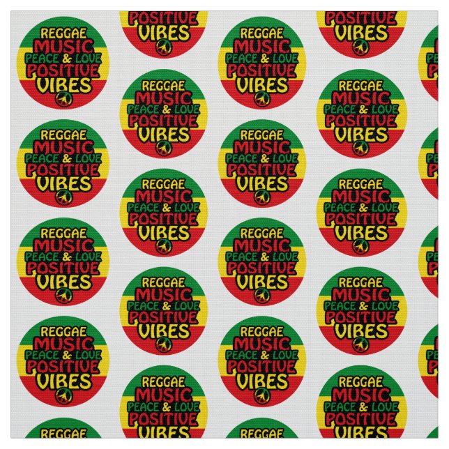 Tissu Design de reggae avec des citations positives et d (Échantillon)