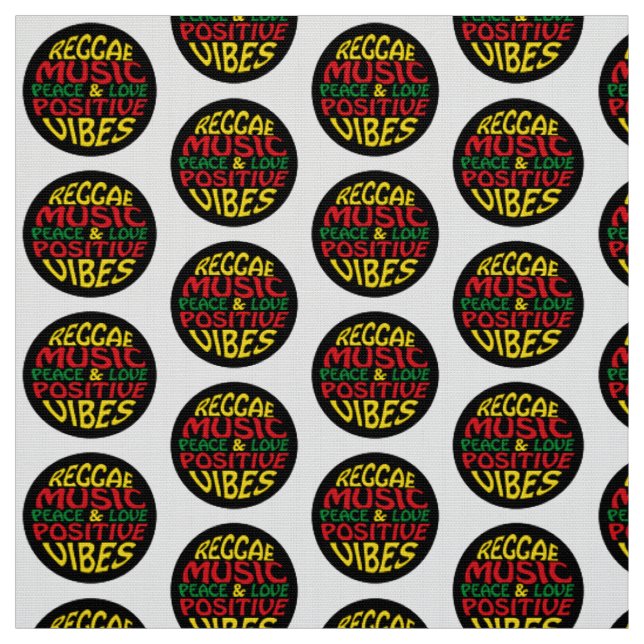 Tissu Design de reggae avec des paroles et des citations (Échantillon)