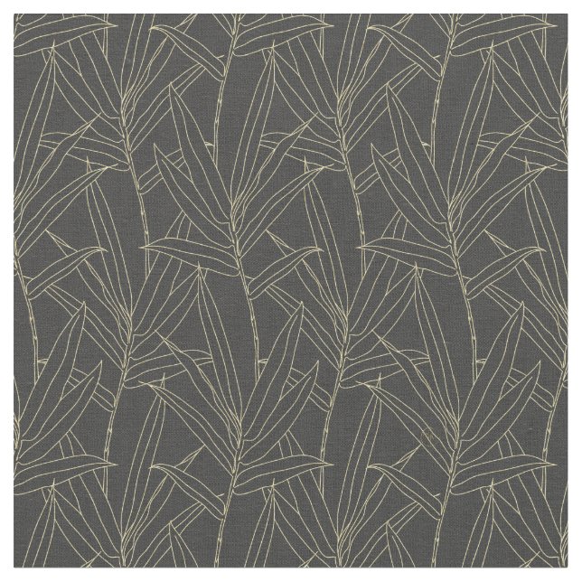 Tissu Design élégant feuillage de bambou or strokies (Fermer)