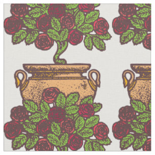 Tissu Design fleuri vintage Art Nouveau rose