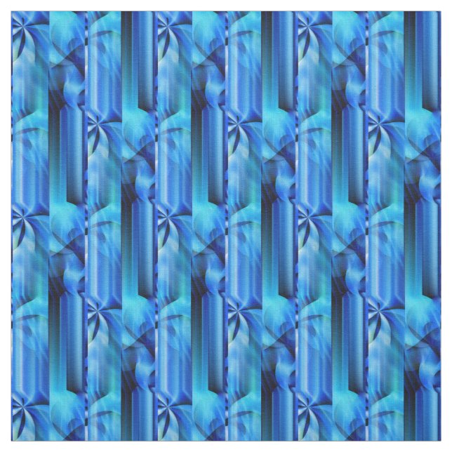 Tissu Design graphique transparent - bleu noir I (Échantillon)