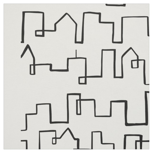Tissu Design moderne peint Cityscape (Échantillon)