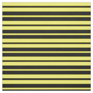 Tissu Design Motif de rayures noires jaunes