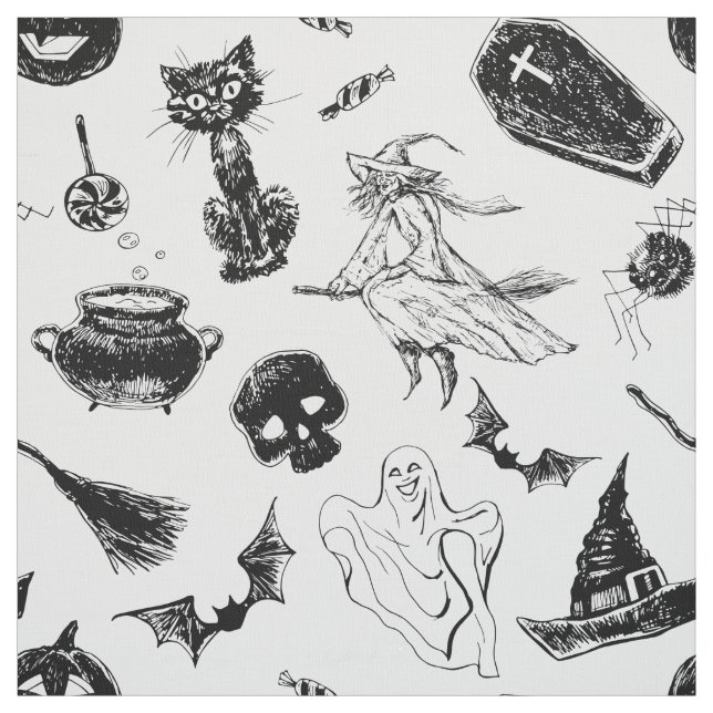 Tissu Design motif d'Halloween (Échantillon)